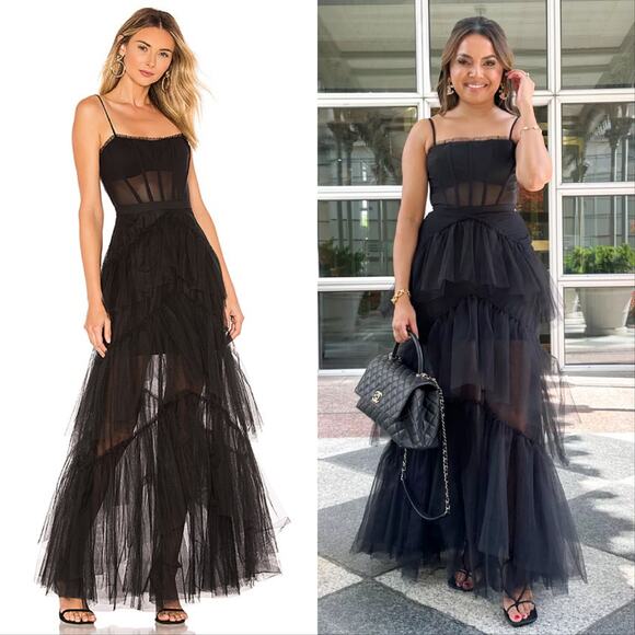 BCBGMaxAzria Corset Tulle Gown - Picture 1 of 5